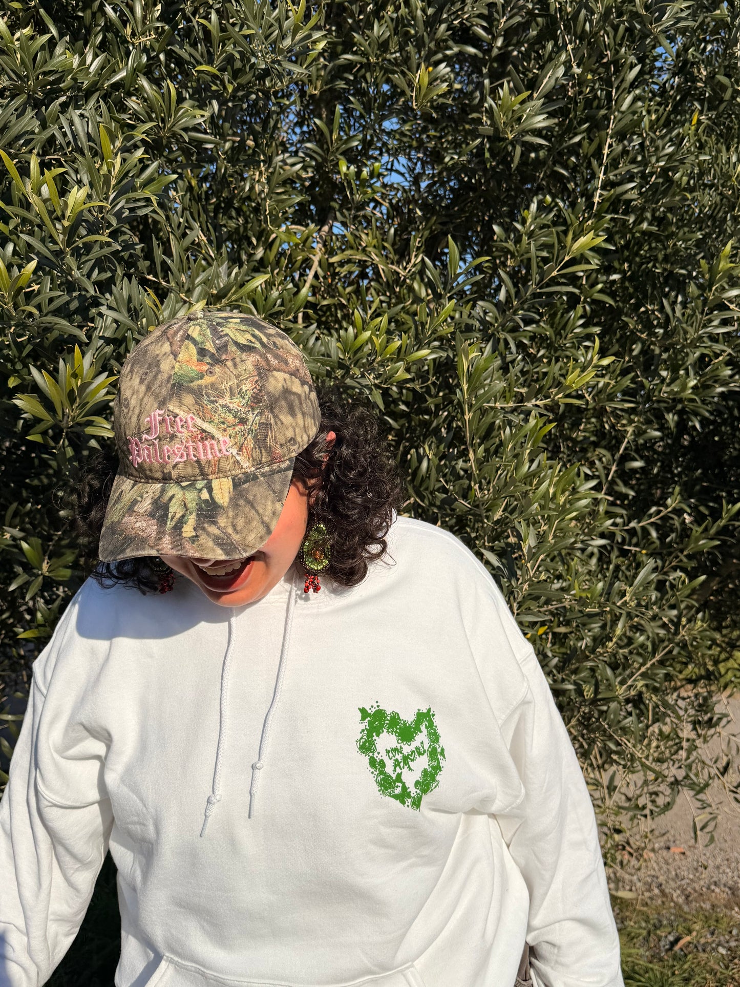 CON AMOR! Hoodie - White & Green